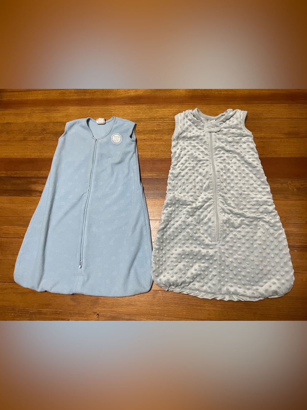 Halo Micro-Fleece Wearable Blanket & HB Gray Plush Sleep Sacks Set Size Medium